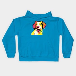 Brittany Pop Art - Dog Lover Gifts Kids Hoodie